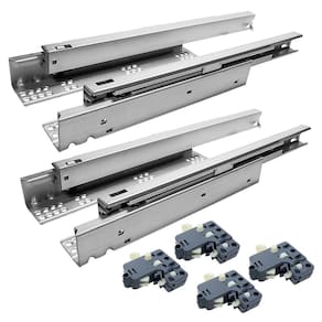 Kit com 2 par corrediça oculta com amortecedor 40 cm 35kg par