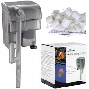 Kit aquatank filtro externo hf-200 220v + midia biológica