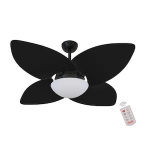 Ventilador De Teto Dormamu Nero 4 Pás Preto 127v C/ Controle