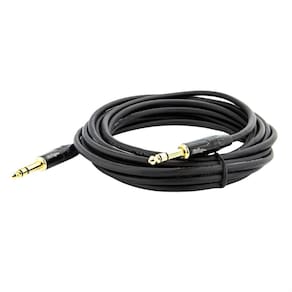 Cabo p10 para p10 estéreo profissional preto 10m