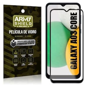 Película de vidro samsung a03 core cobre a tela toda