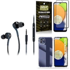 Kit capinha samsung a03 + fone de ouvido extreme + película