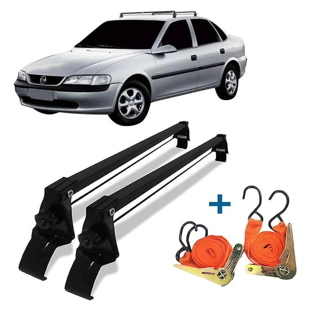 Rack teto vectra 1996 até 2005 bagageiro + 2 cintas catraca