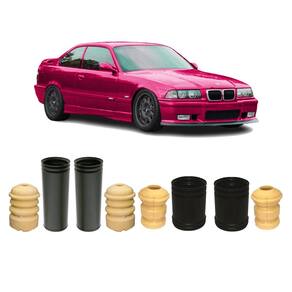 2 kit batente coifa dianteiro traseiro bmw 325i 1993 1994 95