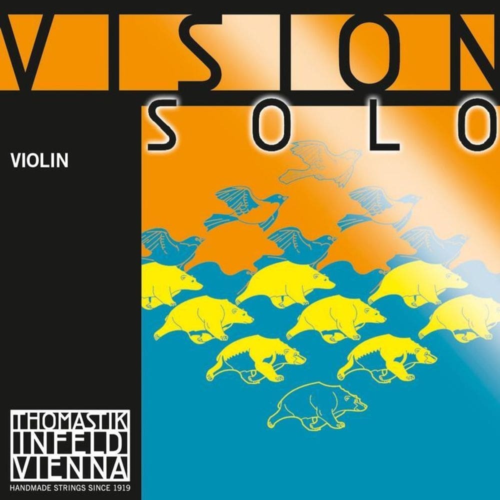 Cordas violino thomastik vision solo vis100 4/4 - conjunto completo