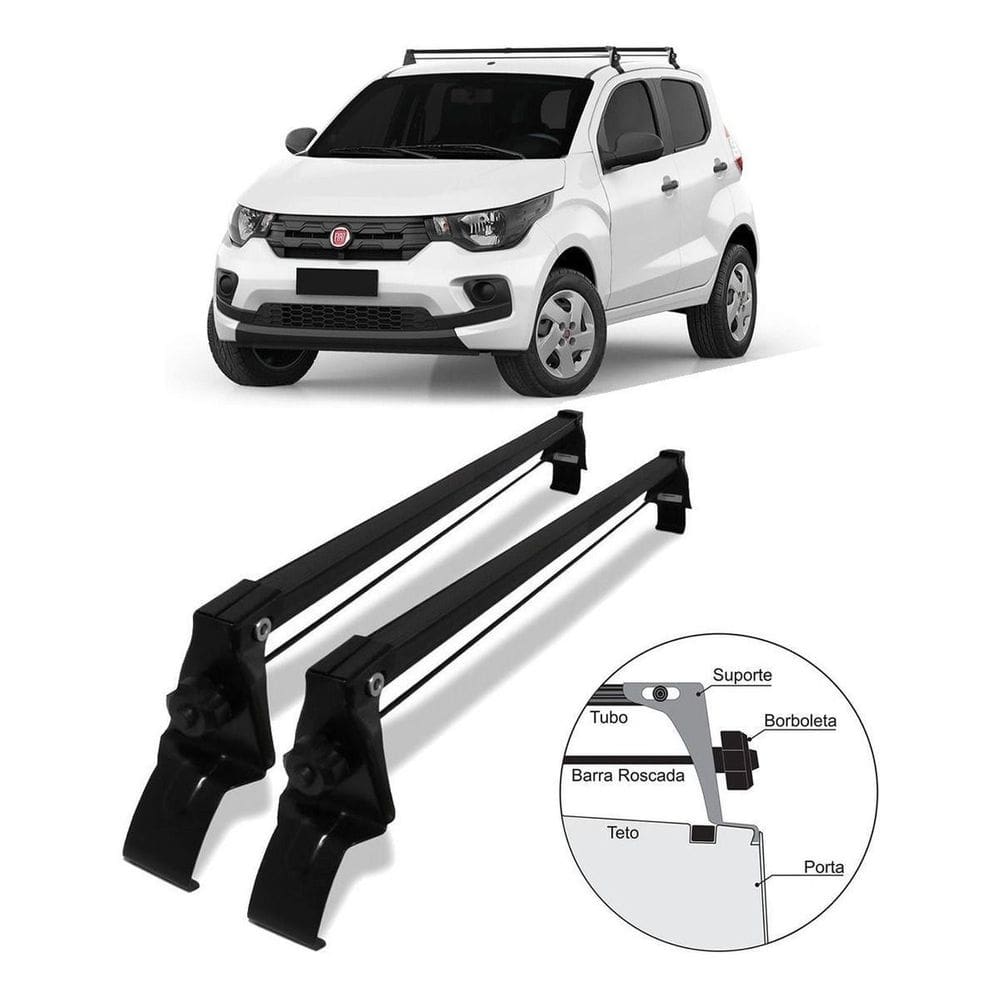 Rack de teto fiat mobi bagageiro