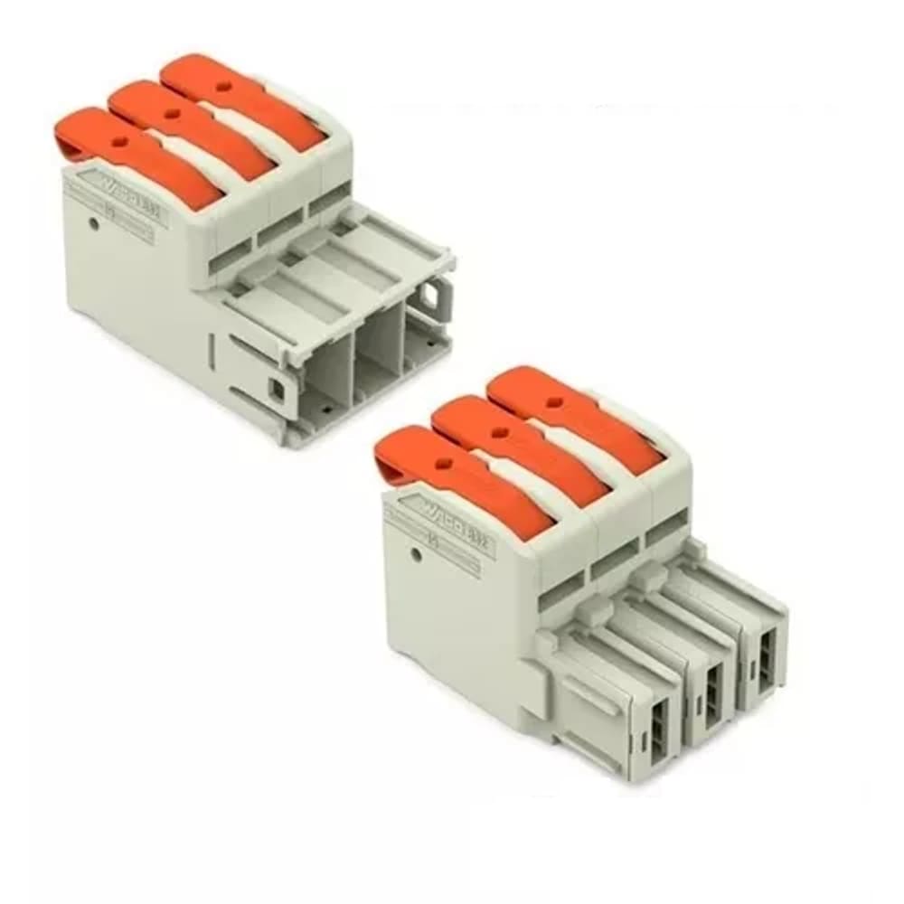 Kit Conector Wago 832-1103-1203 Macho E Femea 0,75mm a 25mm