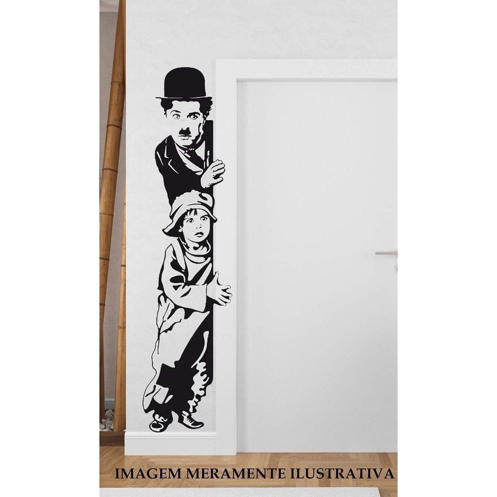 Adesivo Para Porta Charlie Chaplin