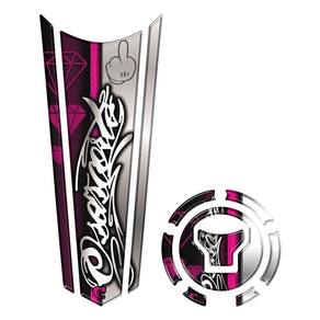 Adesivo Protetor Tanque E Bocal Gravata Honda Ano Acima 2018 Rosa Cor Rosa