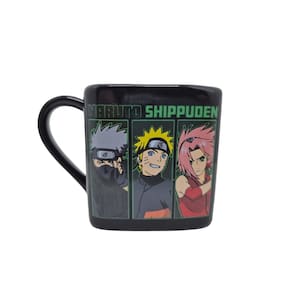 Caneca Naruto Konoha Porcelana Quadrada 220 ml