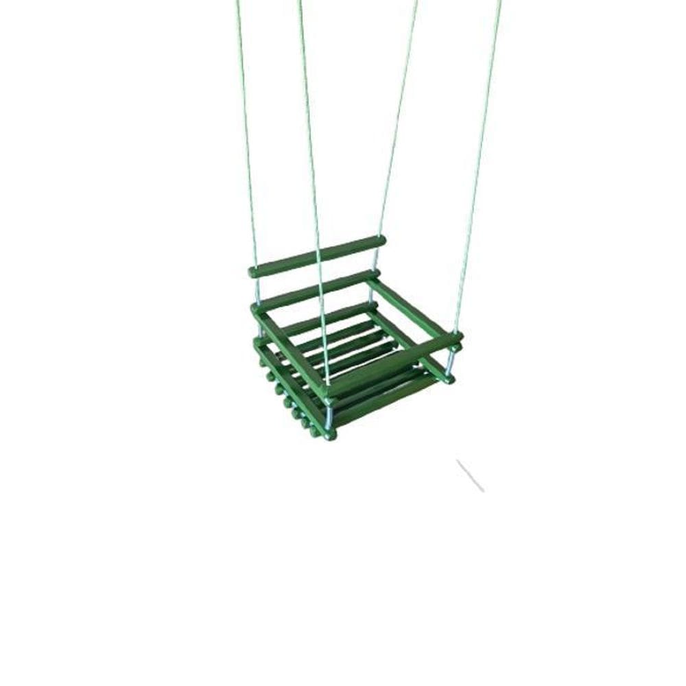 Balanço gangorra infantil madeira 35x35 verde suporta 80kg