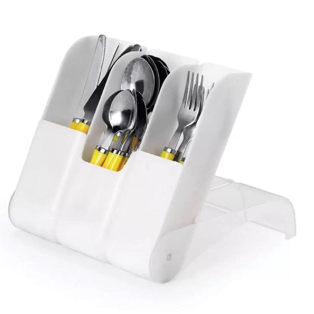 Organizador tampa 4 divisórias talher maquiagem escritório