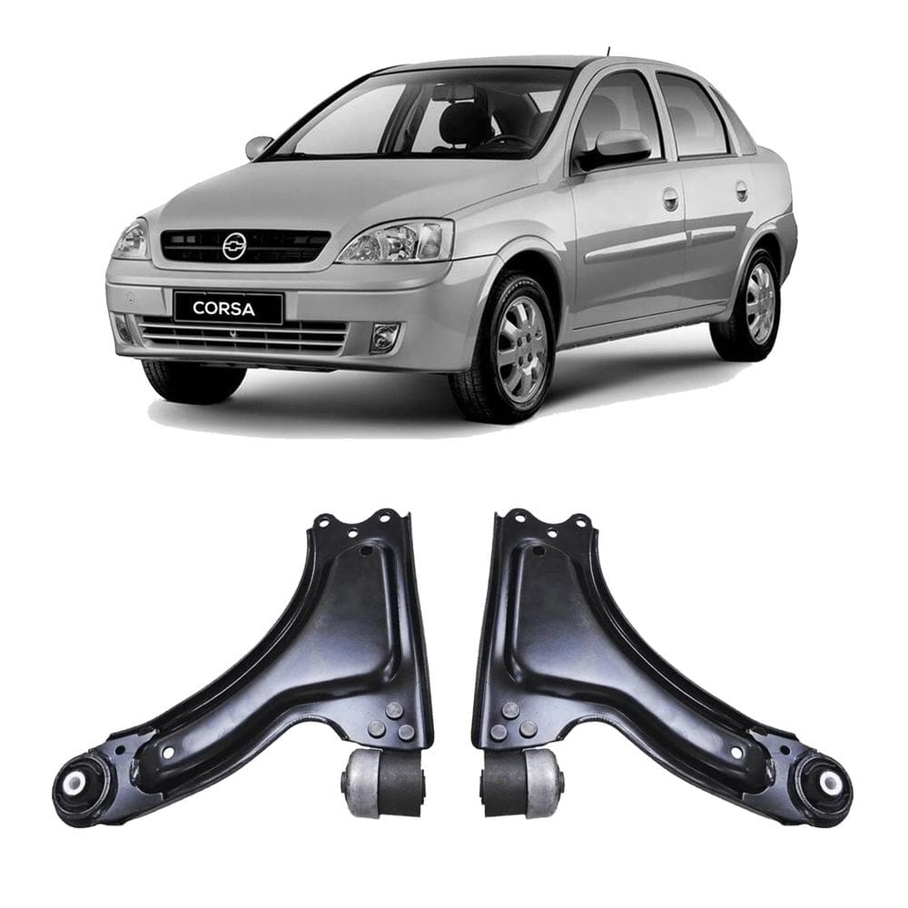 Par bandeja balança dianteira gm corsa sedan 2002 2003 2004