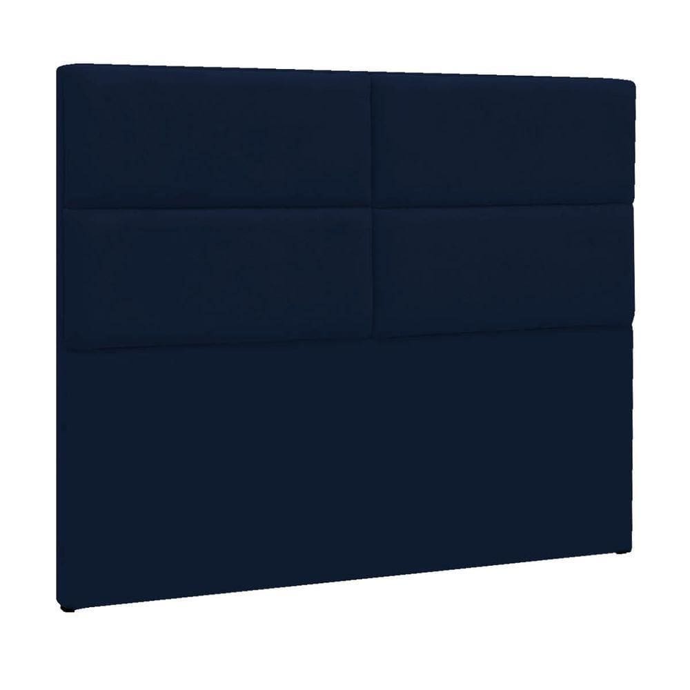 Cabeceira King Berlim P04 195 Cm Suede Azul Marinho Tca 948