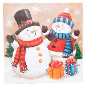 Guardanapo De Natal Boneco de Neve Cromus 1113552