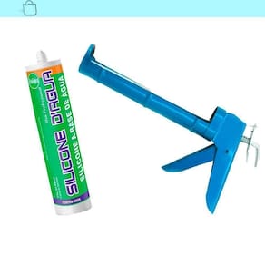 Silicone marrom 450g selante acrílico base dágua e aplicador