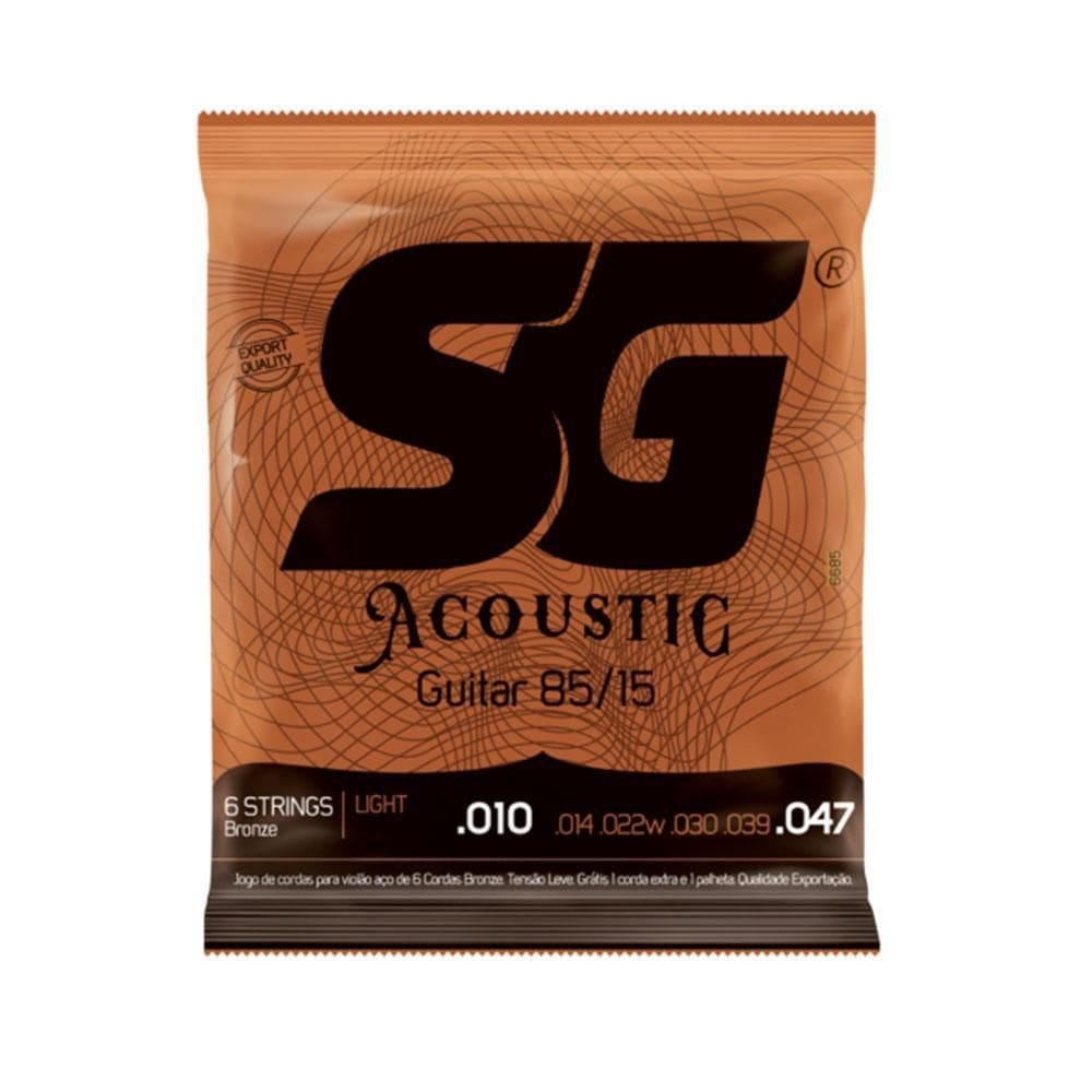 Encordoamento violão aço sg 010 - 047 bronze 85/15 6 cordas
