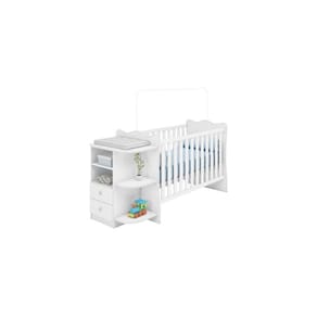 Berço Cômoda Com Cantoneira Branco - Qmovi