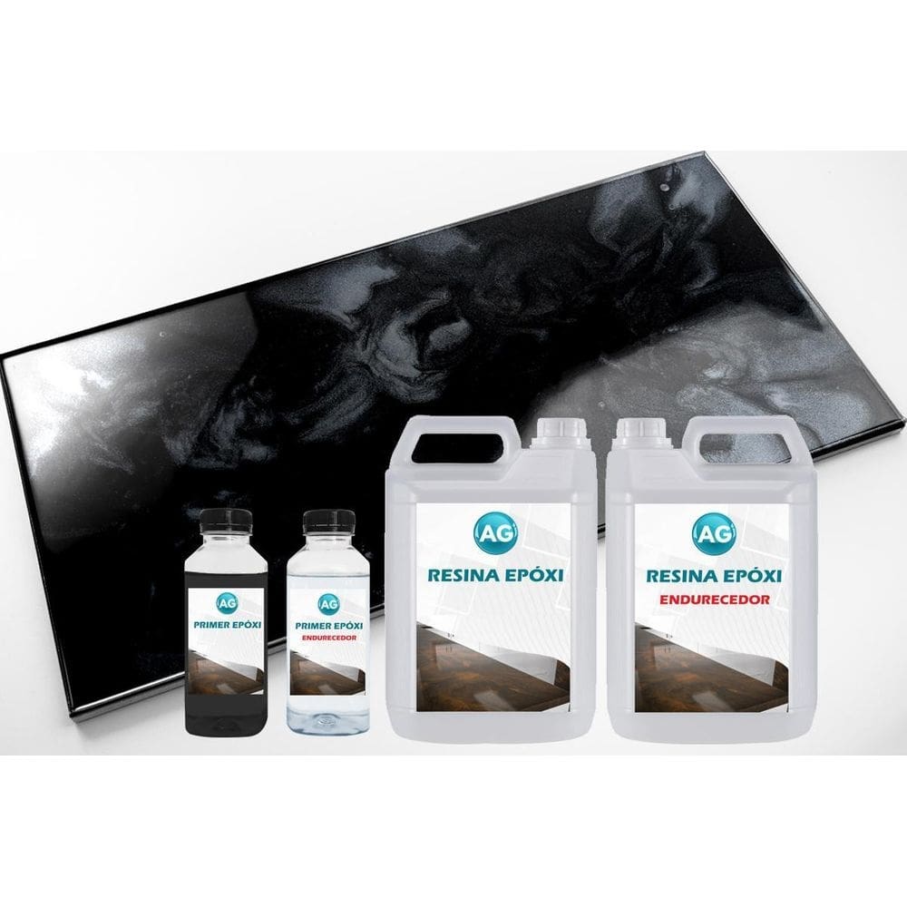 Kit porcelanato liquido metálico preto profundo / branco