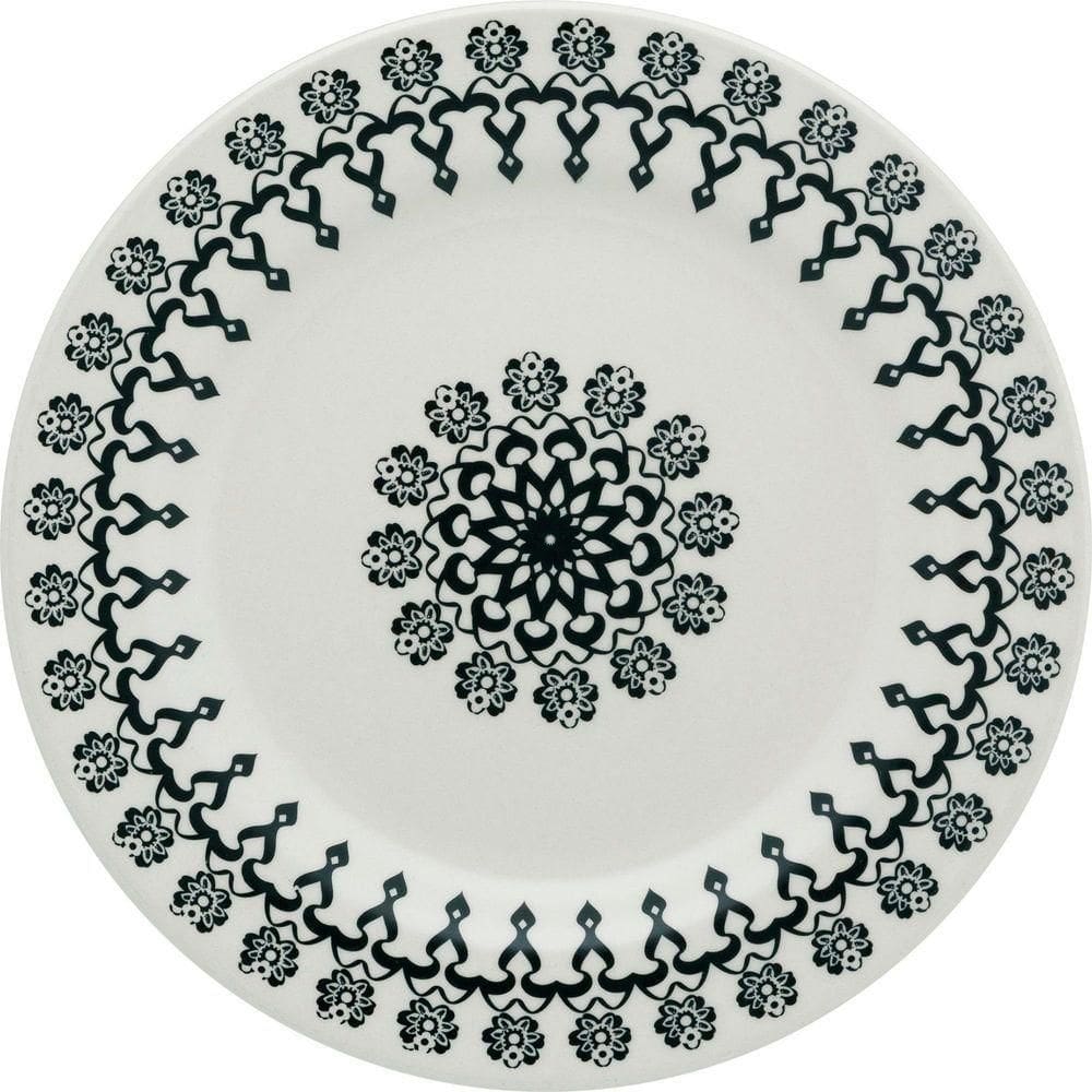 Kit 6 Pratos Rasos Donna Folk Oxford Cerâmica 24cm