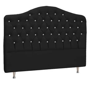 Cabeceira Casal Florence P04 140 Cm Suede Preto Tca 944