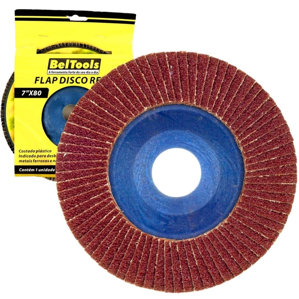 Disco Desbaste Lixa Flap Reto G80 7" Beltools