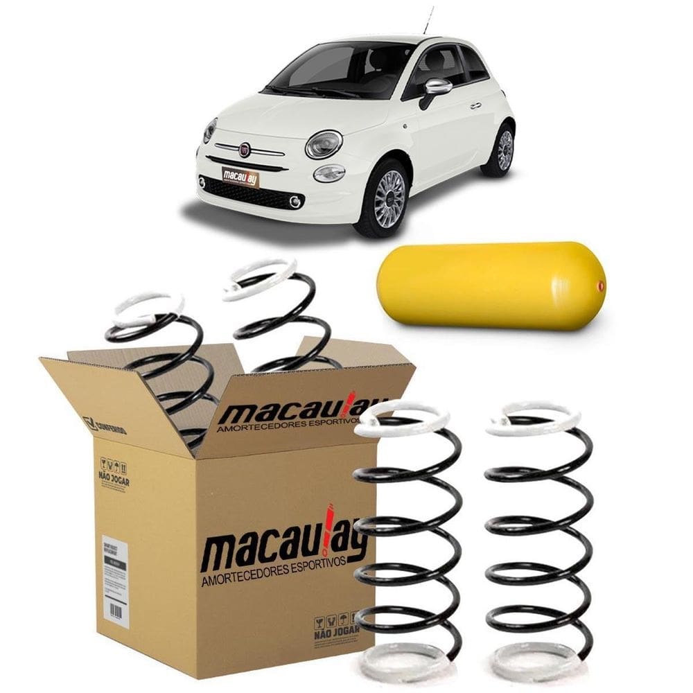 Par de molas gnv traseira fiat 500