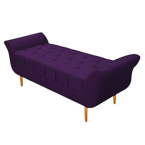 Recamier Estofado Ari 160cm Queen Size Suede Roxo