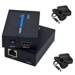 Extensor Hdmi X Rj45 Rede Cat5 Cat6 3d 1080p Bivolt 60 Metros
