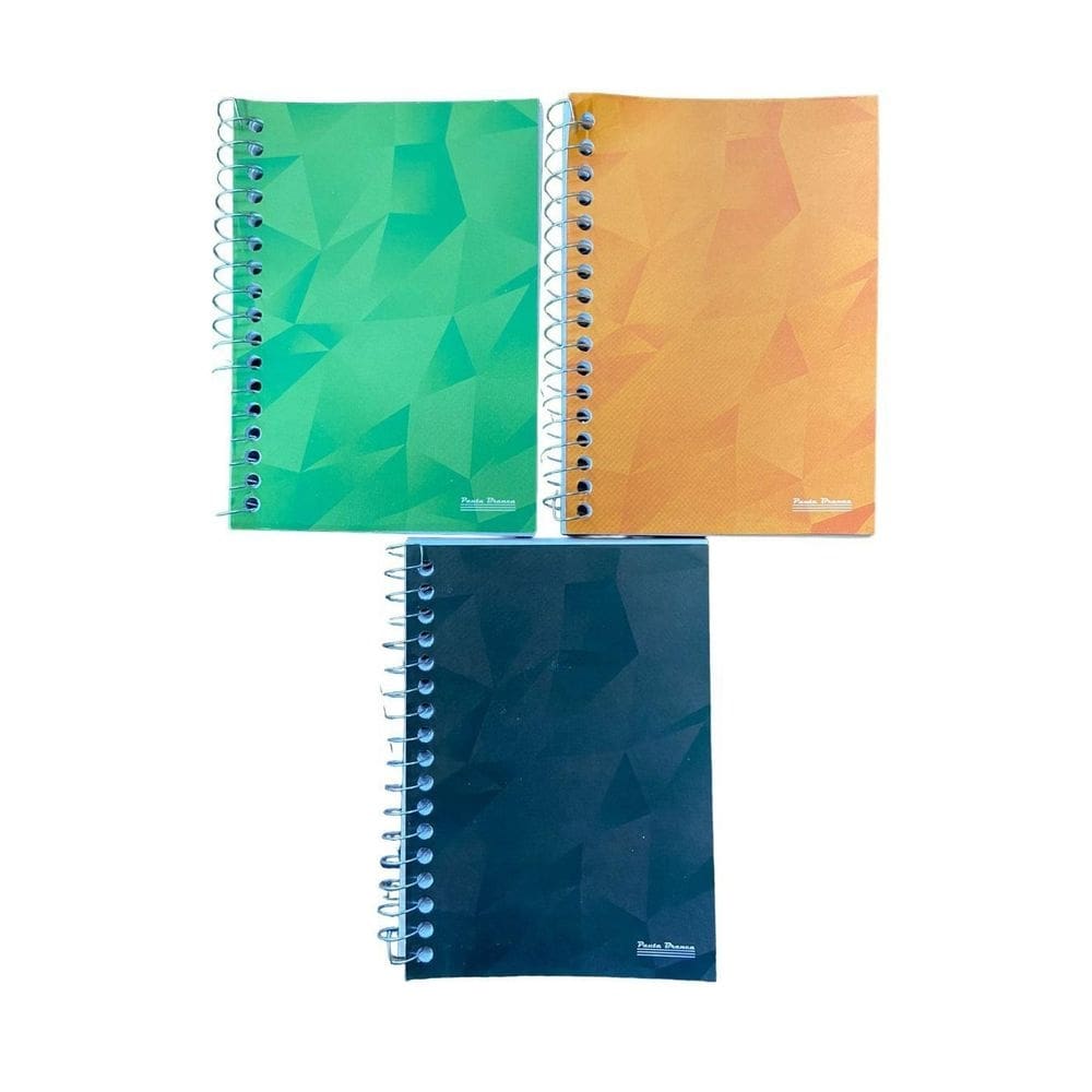 Kit 10 un caderno espiral capa flexível com 96 folhas de 1/8