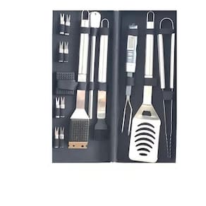 Kit churrasco c/termômetro digital grill fork para carne