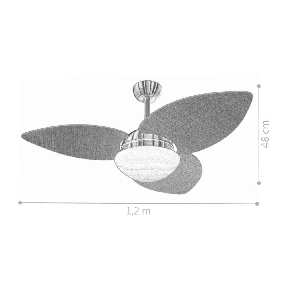 Ventilador De Teto Dormamu Bronze 3 Pás Branco 220v
