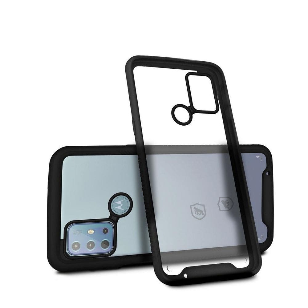 Capa stronger preta para motorola moto g30 - gshield
