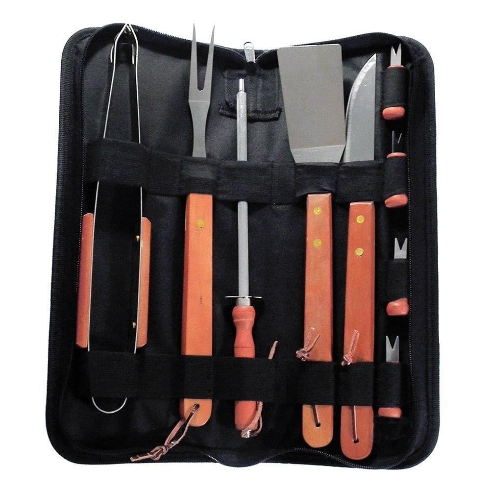 Conjunto para Churrasco Fixxar Advantage | 10 Peças, UD 2501, Lâminas em Inox, Cabo em Madeira