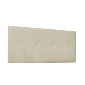 Cabeceira Aquilla Cama Box Solteiro 90Cm Corino Bege