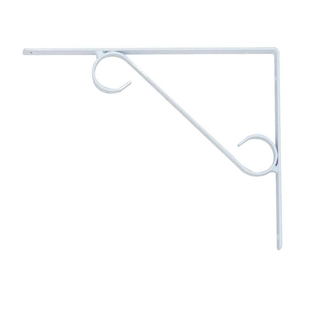 Cantoneira Branca Suporte De Parede Prateleira Em S 30X50Cm