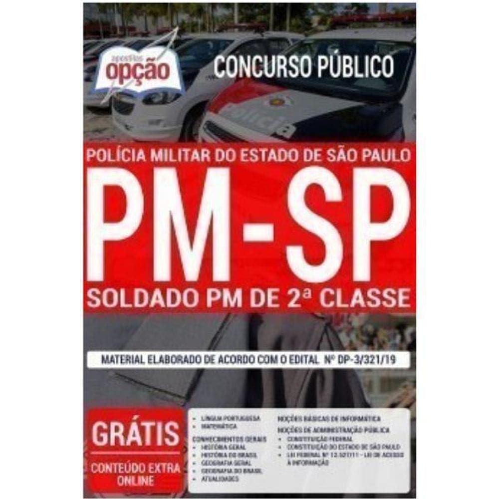 Apostila polícia militar de são paulo - soldado pm sp