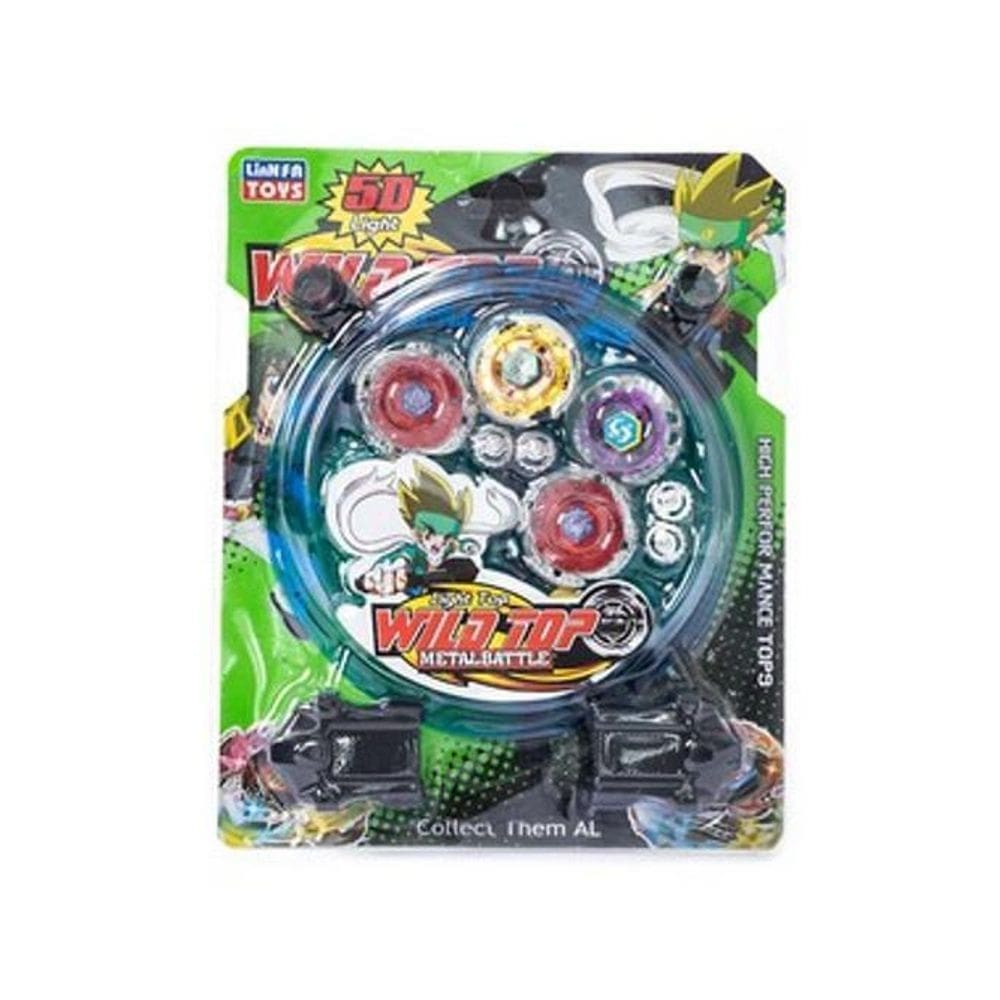 Kit brinquedo beyblade tornado para meninos com lançador
