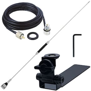 Antena Bobinada Px 67cm Suporte Caminhonete Camionete Adaptável Cabo 5,5m