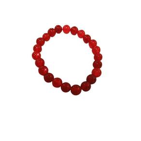 Pulseira com  de 8 mm pedra jaspe vermelho -zp7