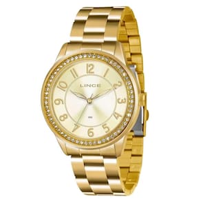 Relógio feminino lince lrg4339l c2kx dourado