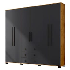 Guarda Roupa Casal B23063 Freijó Carbono - Araplac