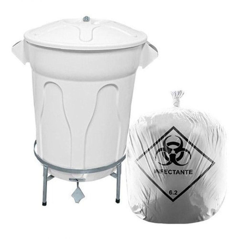 Lixeira Hospitalar 100 L + Saco De Lixo Infectante 100 Uni