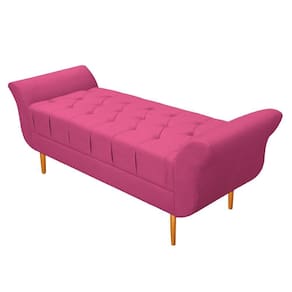 Recamier Estofado Ari 160 Cm Queen Corano Pink Doce Sonho