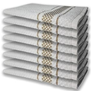 8 Panos De Prato Atoalhado Felpudo 370G/M² Premium Marrom