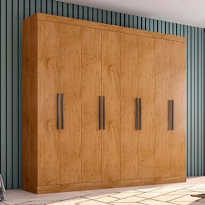 Guarda Roupa Casal Ambiente Prime 1684 Freijó - Araplac