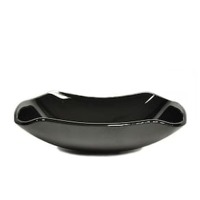 Cuba De Vidro Retangular Abaulada 45cm Preto