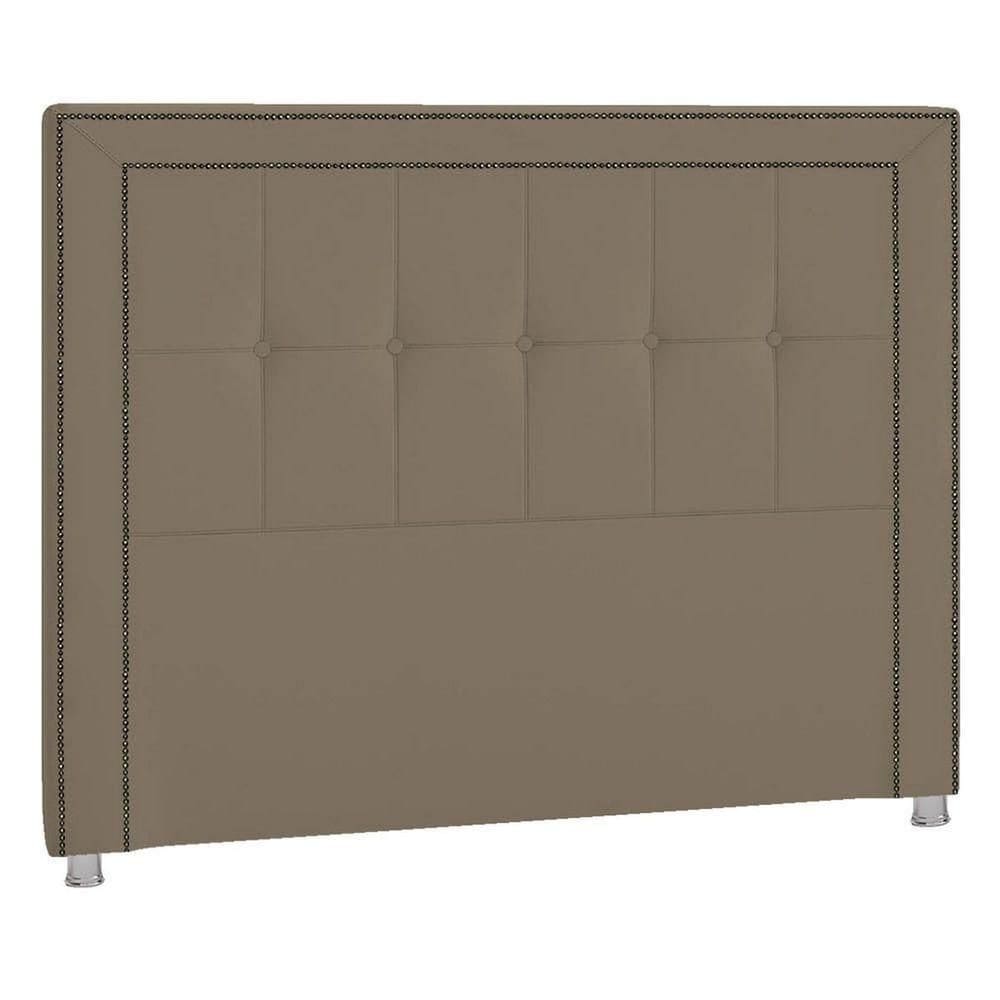 Cabeceira Queen Catania P04 160 Cm Suede Marrom Claro