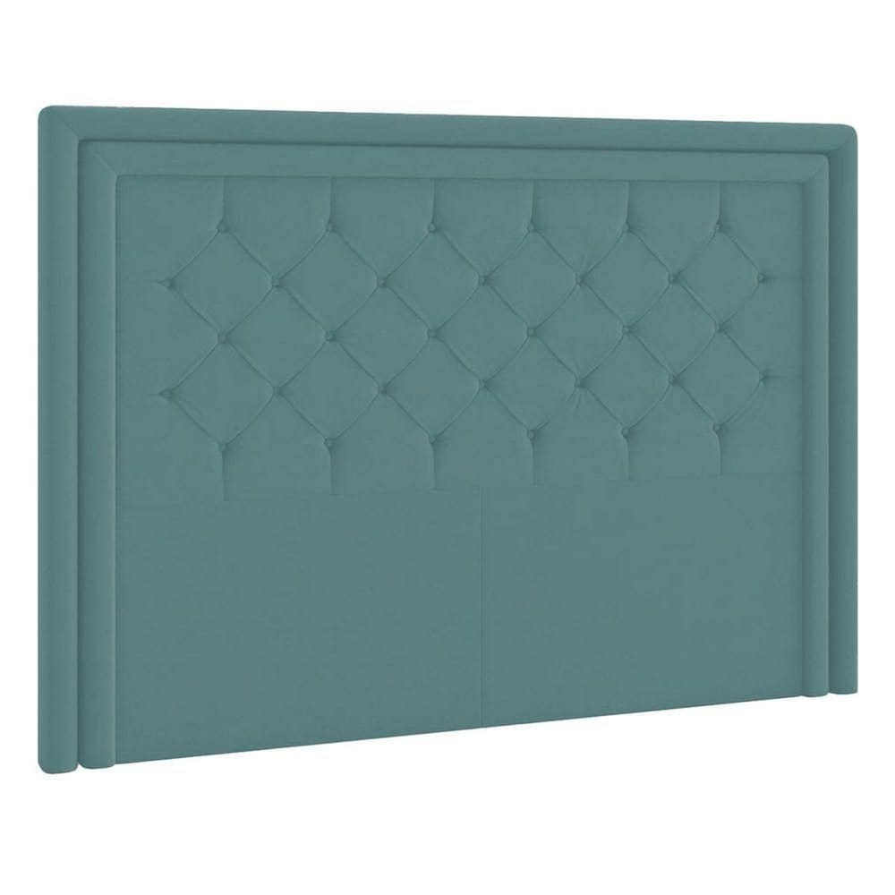 Cabeceira Solteiro Estocolmo P04 90 Cm Suede Turquesa