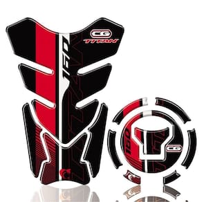 Kit Protetor Tanque Adesivo Moto Honda Cg Titan 160 Ano Acima 2018 Cor Vermelho